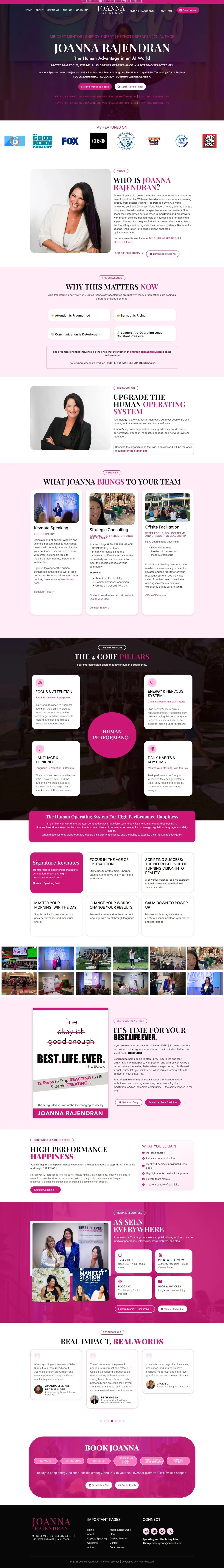 Joanna Rajendran website, Keynote Speaker, Mindset Mentor & 2x Author, designed and developed by Tohidul Islam Pappu