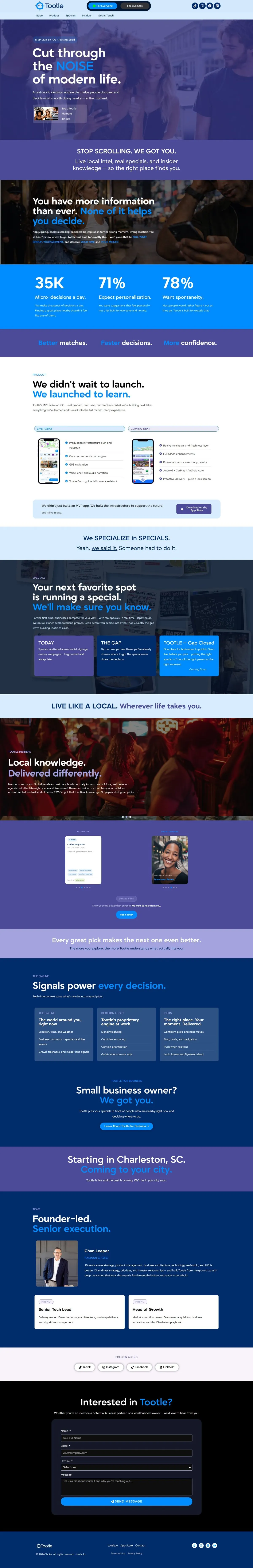 Tootle website, Local Discovery App Platform, designed and developed by Tohidul Islam Pappu
